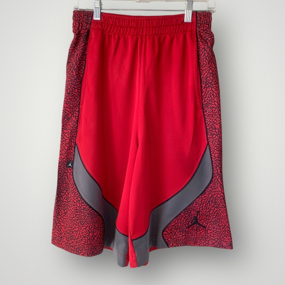NIKE Vintage Air Jordan Jumpman Men’s Short‎ | Red, Charcoal, Black | Size Small